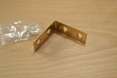 Polished Brass Corner Brace 1''